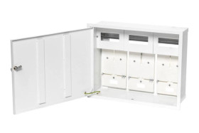 Rozdzielnica podtynkowa 3-licznikowa 1-fazowa 18 modułów IP30 stalowa RW-S-3L-18Z