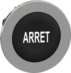 Schneider Electric ZB4FA233 ZB4FA233 Element czołowy dla przycisku płaski, resetowalny (Ø) 30.5 mm Arrêt chrom, czarny 1