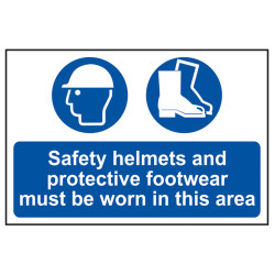 Scan 4001 Safety Helmets &#x2B; Footwear To Be Worn PVC 600 x 400mm