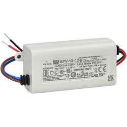 MeanWell APV-12-12 12watt Constant Voltage LED Driver