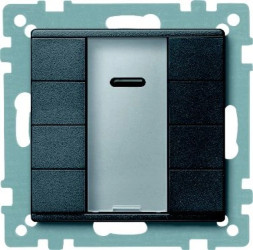 Przycisk poczwórny plus z odbiornikiem podczerwieni, antracyt, system M MTN627914