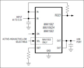 Programmable, 4A, USB, Current-Limited Switches with Autoreset and Fault Blanking