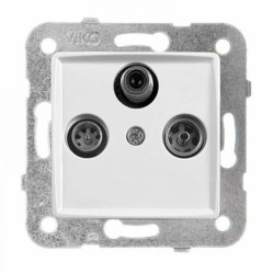 Panasonic LINNERA S Gniazdo RTV-SAT przelotowe biały połysk 91440052