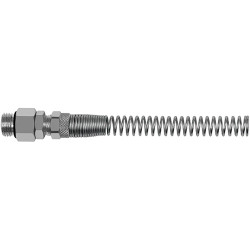 Screw-in fitting, L 143 mm, 18 bar, brass, nickel-plated, for hose, 110663