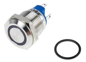 Nasadka przełącznika Chwilowy SPST średnica wycięcia 12mm, montaż panelowy RS PRO