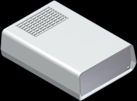 ABS enclosure, (L x W x H) 178 x 128 x 54 mm, light gray (RAL 9018), KL12.5