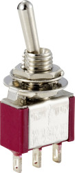 TRU COMPONENTS TC-12819604 Przełącznik dźwigienkowy, 1 x wł/wył/wł, 125 V/AC, 250 V/AC, 6 A, 1 szt.