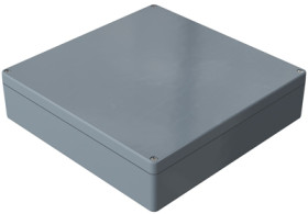 Polyester enclosure, (L x W x H) 360 x 360 x 91 mm, gray (RAL 7000), IP66, 023636090