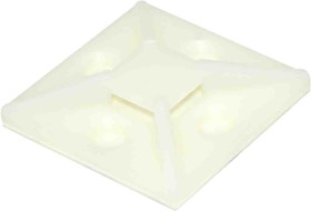 Uchwyt opaski kablowej do opasek 10.2mm długość 38.5mm szerokość 38,5 mm średnica otworu 7.6mm RS PRO Naturalny