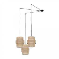 Lampa wisząca z 3 kloszami na linkach boho CALISTO 3xE27 5403 TK Lighting