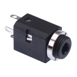 3.5mm Stereo Switched Panel Mount Jack Socket 0.5A