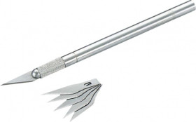 Skalpele, typ: Nóż, dł.: 120 mm, l. łopatek: 5