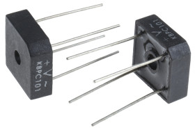 Mostek prostowniczy Jednofazowy 3A 100V Połączenie silikonowe D 46