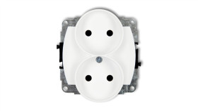 Trend Gniazdo Podwójne B/U Biały Gpr-2P