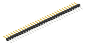 Pin header, 30 pole, pitch 2 mm, straight, black, SLY9SMD04030S