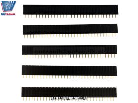 Gniazdo szpilkowe proste 1x20pin pod listwę goldpin x5szt.