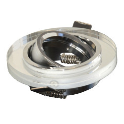 Oprawa sufitowa Anya White chrom LED GU10 MR16 ruchoma halogenowa