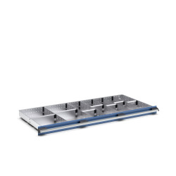 Zestaw przegródek Ściana działowa Srebrny Blacha stalowa for use with Szuflady, Dimensions1300 X 650 X 75mm Bott