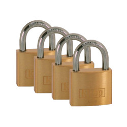 Kasp K12040D4 Brass Padlock - 40 mm - Quad-Pack - Keyed Alike