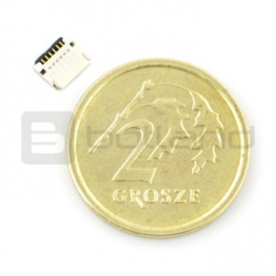 Złącze żeńskie ZIF, FFC/FPC, poziome 6 pin, raster 0,5 mm