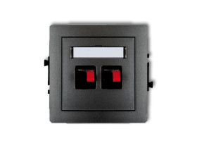 DECO Gniazdo głośnikowe podwójne grafitowy 11DGG-2 KARLIK