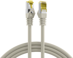 Patch cable, RJ45 plug, straight to RJ45 plug, straight, Cat 6A, S/FTP, LSZH, 0.25 m, gray, MK7001.0,25G