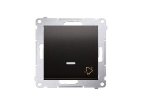 SIMON 54 Wyłącznik zwierny przycisk „dzwonek” z podświetleniem LED (moduł) zaciski śrubowe antracyt DD1AL.01/48 KONTAKT SIMON