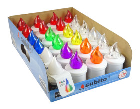 Wkład do znicza świeczka LED Subito COMET MIX (24 szt)