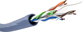 CAT 6a kabel sieciowy, U/UTP, Niebieski - Długość kabla 50 m