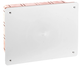 Puszka podtynkowa z pokrywą seria 350 196x152x70 czerwony-biały EC350C6