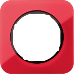 Berker R.1 Ramka pojedyncza akryl przeźroczysty czerwony/czarny 10112344