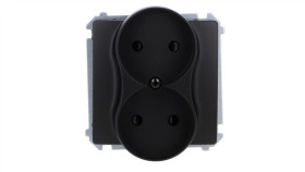 Simon Basic Gniazdo Wtyczkowe Podwójne Bez Uziemienia (Moduł) Z Przesł. Torów...