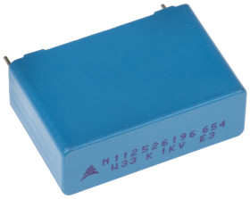 Kondensator foliowy 330nF 1 kV dc, 250 V ac EPCOS Polipropylenowe rozstaw: 27.5mm THT ±10