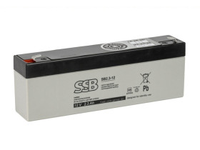 Akumulator AGM 12V 2.3Ah faston 4.8 SSB SB2.3-12