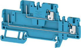 Terminal block, push-in connection, 1.5 mm², 4 pole, 17.5 A, 6 kV, blue, 2485850000