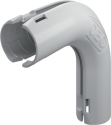 Fitting pipe bend, 90°, (L x H) 69 x 18 mm, head Ø 16 mm, PP, light gray, for M16, 2154052