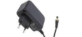 POS24100A Zasilacz adapter czarny 24W 24V 1A z wtykiem DC 2,1 x 5,5mm