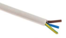 Sieciowy kabel zasilający 3 Core Polichlorek winylu PVC Sheath Biały 7.1mm od , 500 V