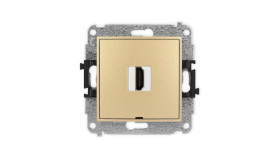 Icon Mechanizm Gniazda Pojedynczego Hdmi 2.0, Bez Pola Opisowego Złoty...