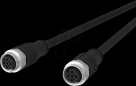 142MFA22100 Sensor cables, M12, 4-pin, coupling > coupling, 10 m