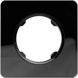 Ramka pojedyncza, szklana, czarna, OVAL Electromalt, OVA1001GB