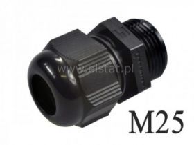 M25 dławnica polamidowa czarna metrycza