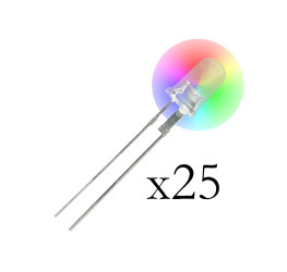 Opencircuit RGB 5mm rainbow leds - slow - 25 pieces