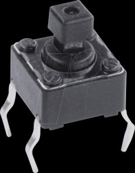 DTS-644K Short stroke button, PCB assembly, 1 NO, 6 x 6 x 7.3 mm