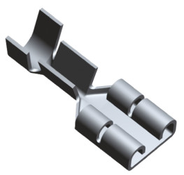 Konektor płaski Żeński 6.35 x 0.81mm długość 19.1mm Izolacja: Nieizolowane Cyna