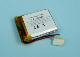800mAh 3,7V Li-PO 2-PIN 40x30x8mm