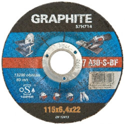 Tarcza szlifierska do metalu 125 x 6.4 x 22.2 mm, 27 A30-S-BF