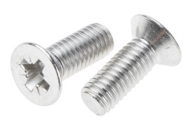 Śruby maszynowe M6 łeb z łbem stożkowym Stal nierdzewna długość 16.0mm skok 1.0mm