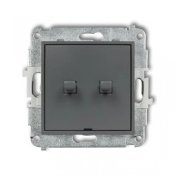 MINI Przycisk dwubiegunowy (dwa klawisze bez piktogramów osobne zasilanie) w stylu amerykańskim grafitowy mat 28MWPUS-44.2