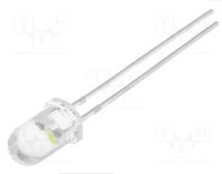 L-56WCC Dioda LED 5mm biała zimna migająca 3000mcd 30° 3,5...4,8V 20mA